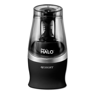 Westcott® Halo Colored Pencil Non-stick Electric Sharpener, Ac-powered, 3.5 X 6.75, Black-silver freeshipping - TVN Wholesale